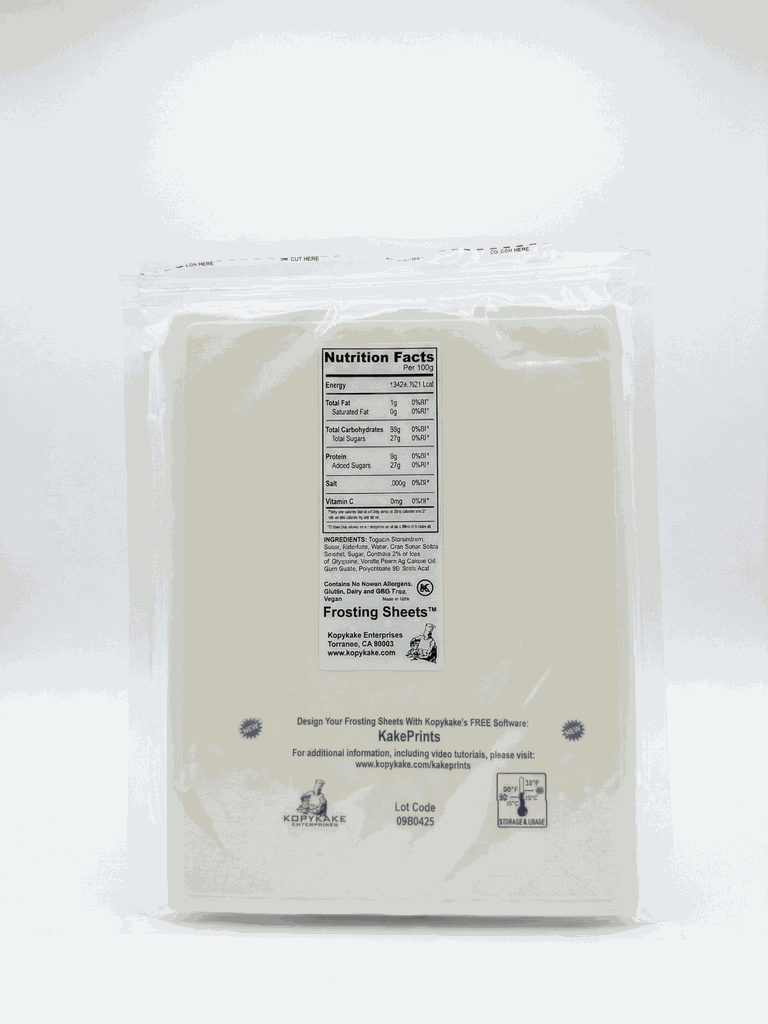 [FS0811-T-W] 1/4 Frosting Sheets 8x10.5 A4 (NO E171)