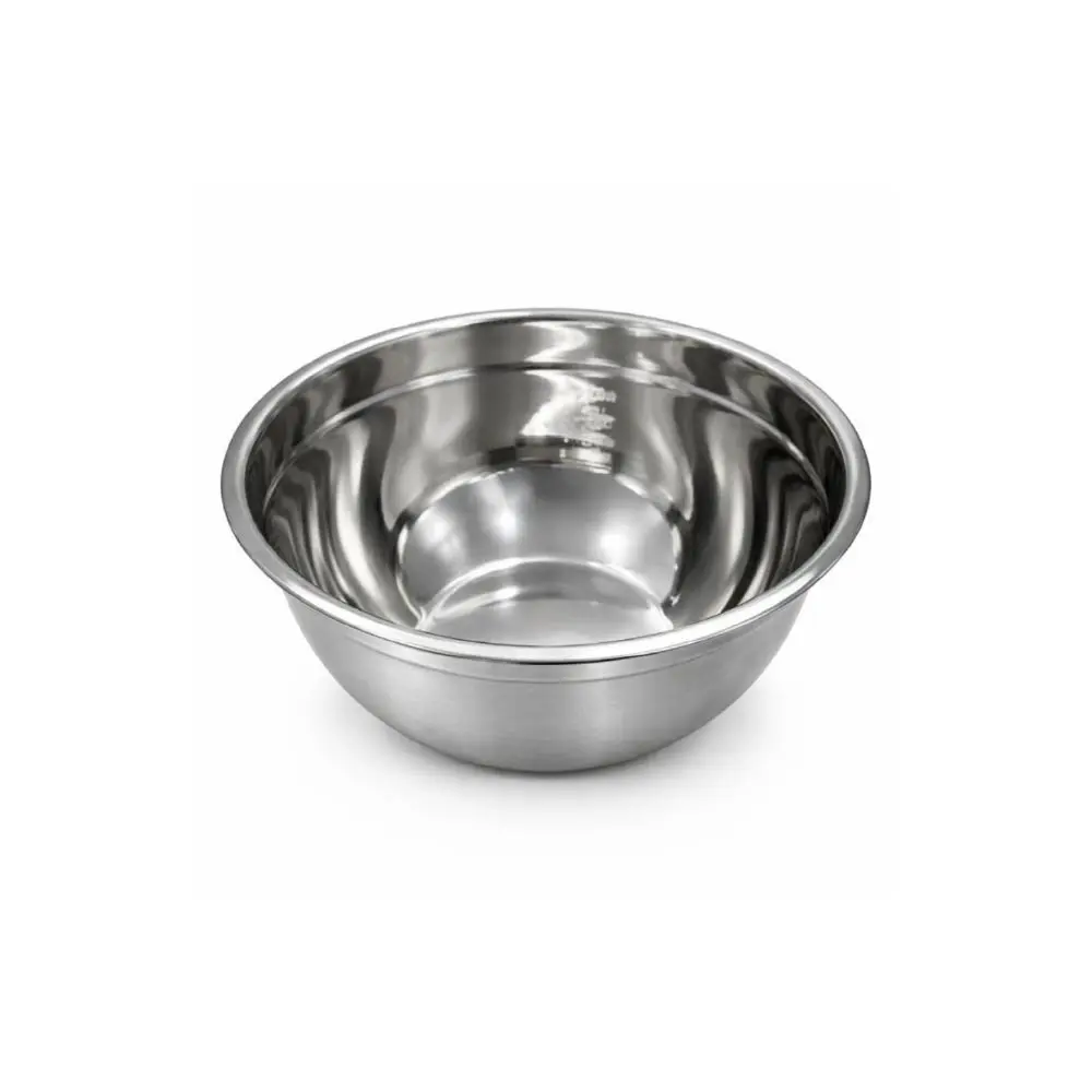 [002-22# OLD] Steel Bowl 22Cm, Rubber Bottom, Black