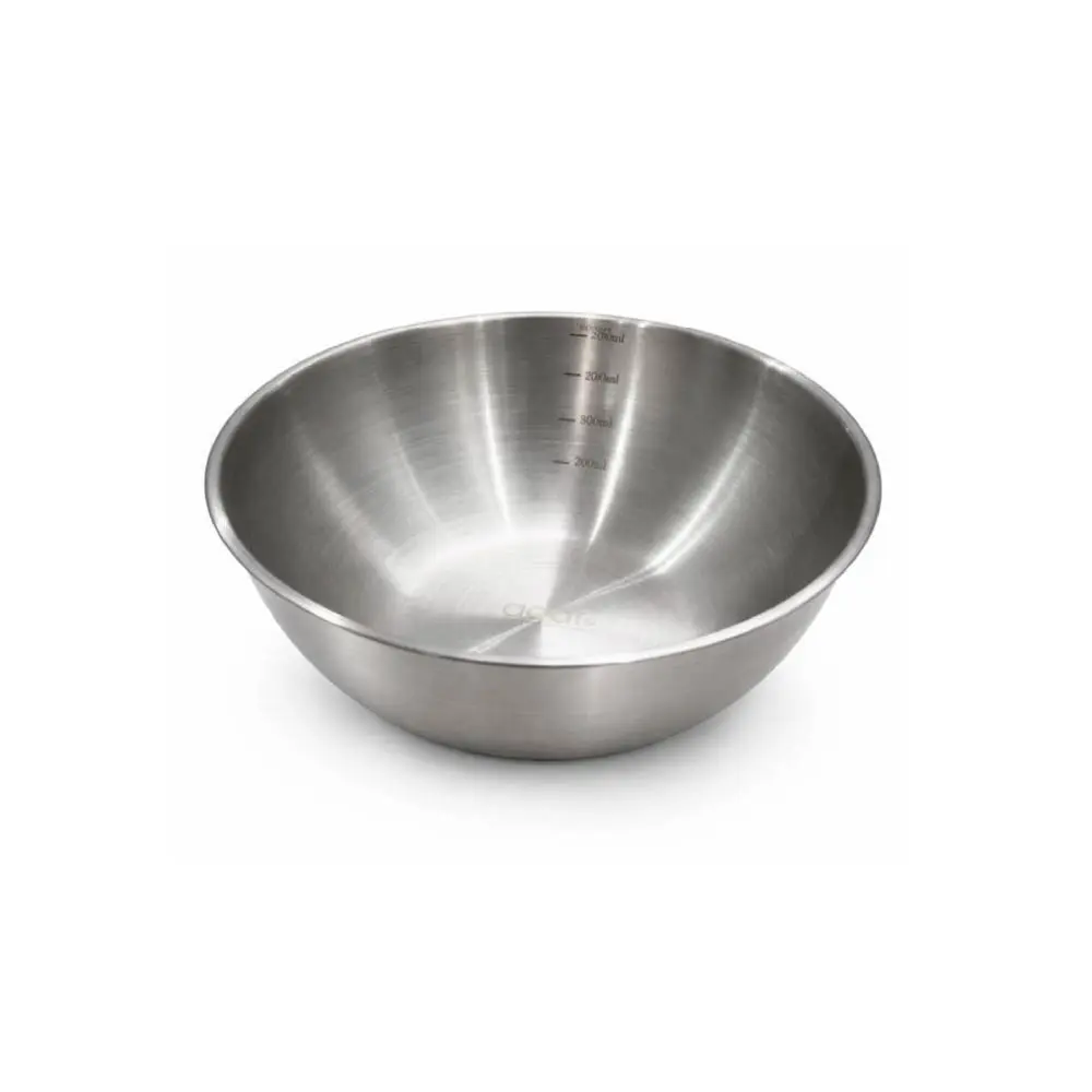 Steel Bowl 22Cm, Rubber Bottom, Black, Sus304