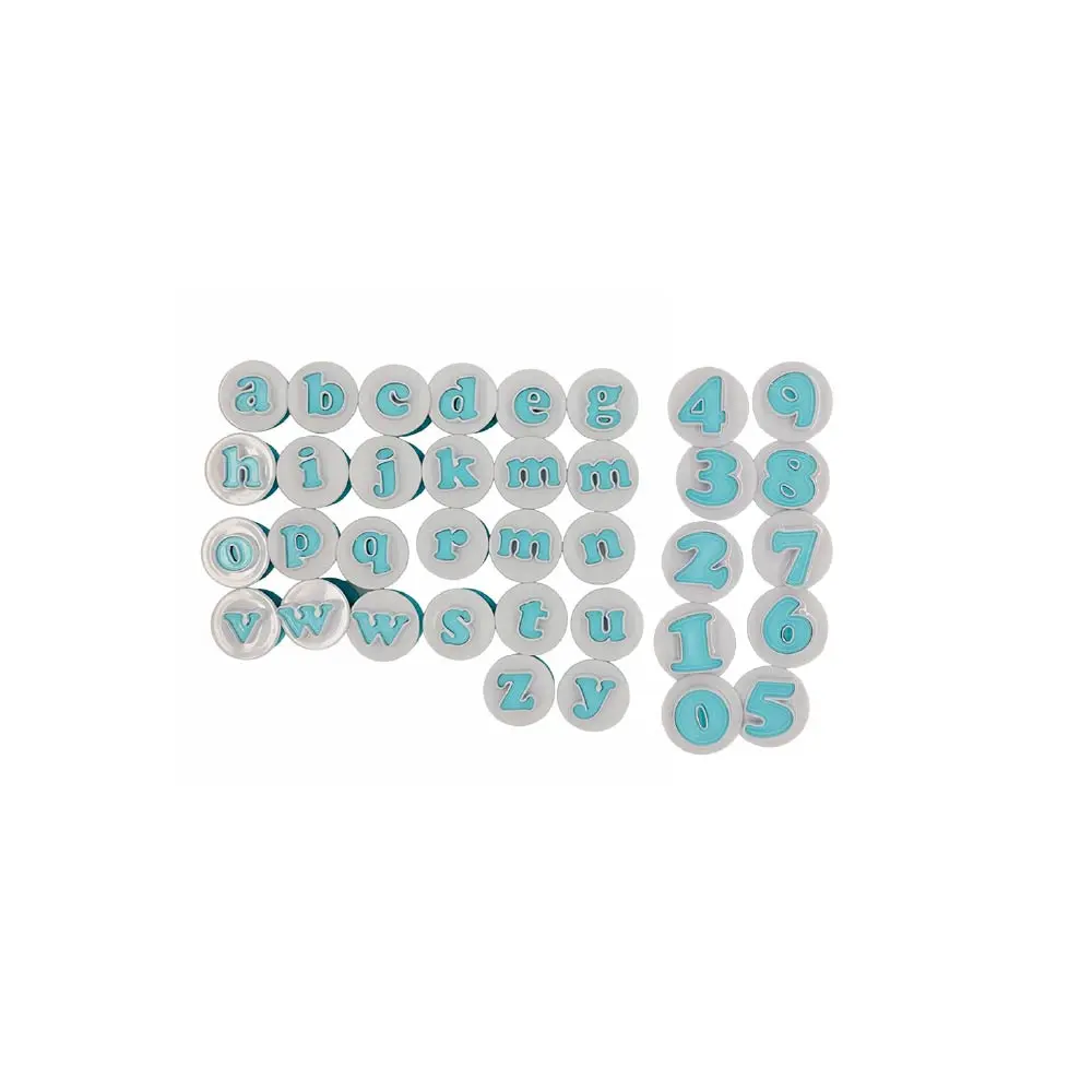 Lowercase Alphabet & Number Cutters, 2.8*3.5/Pc, 36-Piece Set