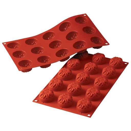 [30.072.00.0060] Sf072 - Silicone Mould N. 15 Small Sunflower ?44 H 27 Mm