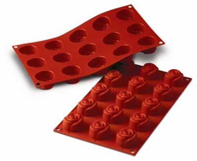 [30.074.00.0060] Sf074 - Silicone Mould N. 15 Small Rose ?44 H 27 Mm