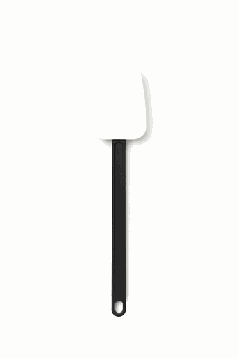 [02052B Large Scraper Black White-Spon (SIS-41)] 41cm Silicon Spoon Black White