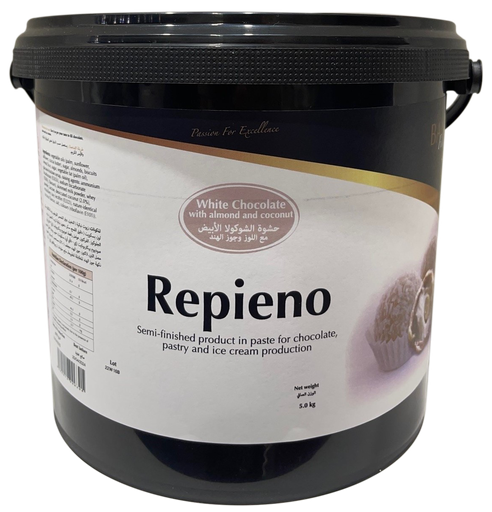 [20.0630] حشوة شوكولا بيضاء مع لوز وجوز الهند