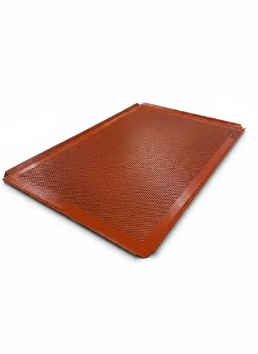 [JS-BDF-16] Glass Fiber Silicone Tray W: 60 Cm; L: 40 Cm; Depth: 1.8 Cm; Spray-Coated With Silicone (Pantone 484C) 